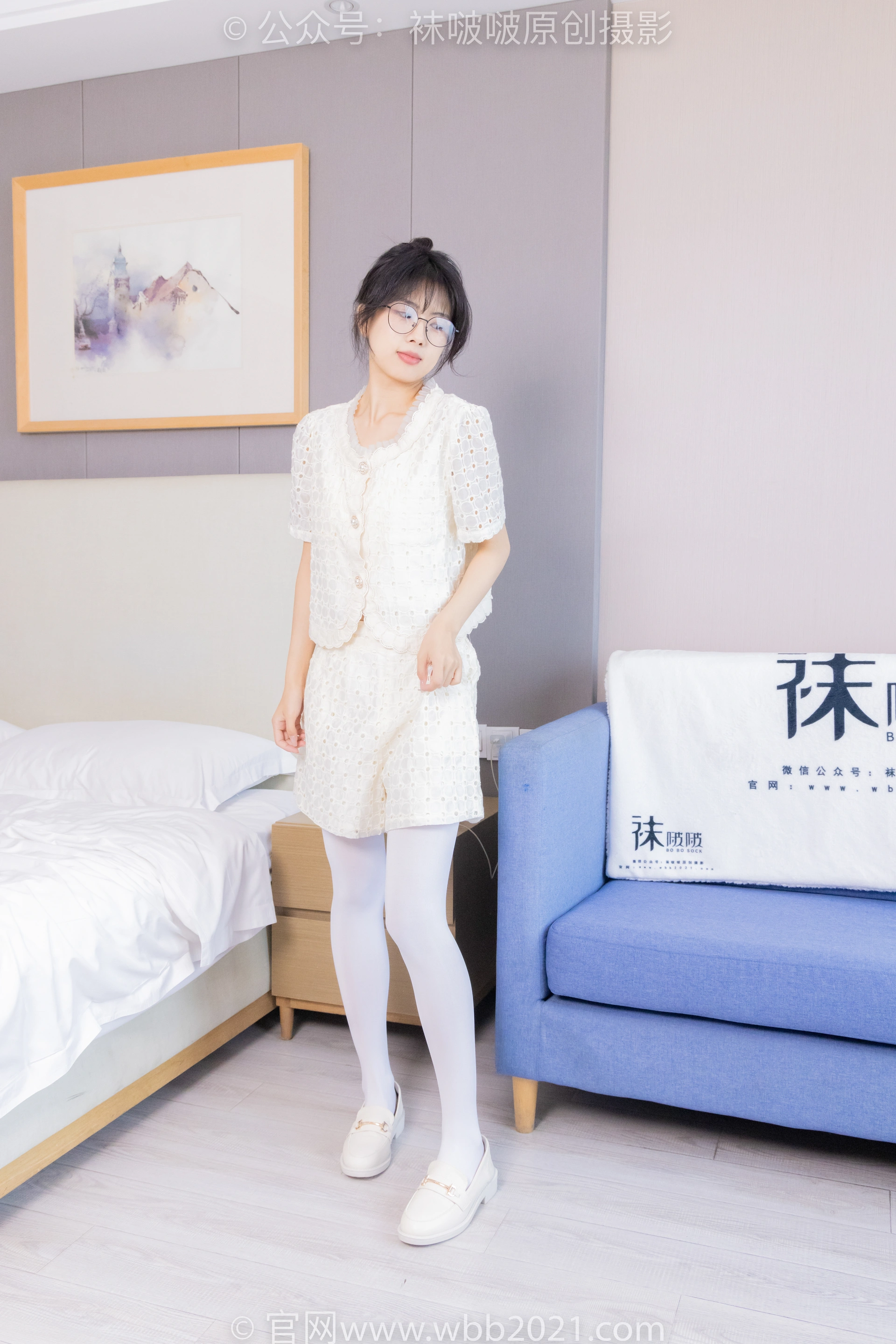 [BoBoSocks袜啵啵] NO.421 奶油-皮鞋、厚白丝、瑜伽动作时老头乐挠脚剧情（仅花絮版） 2