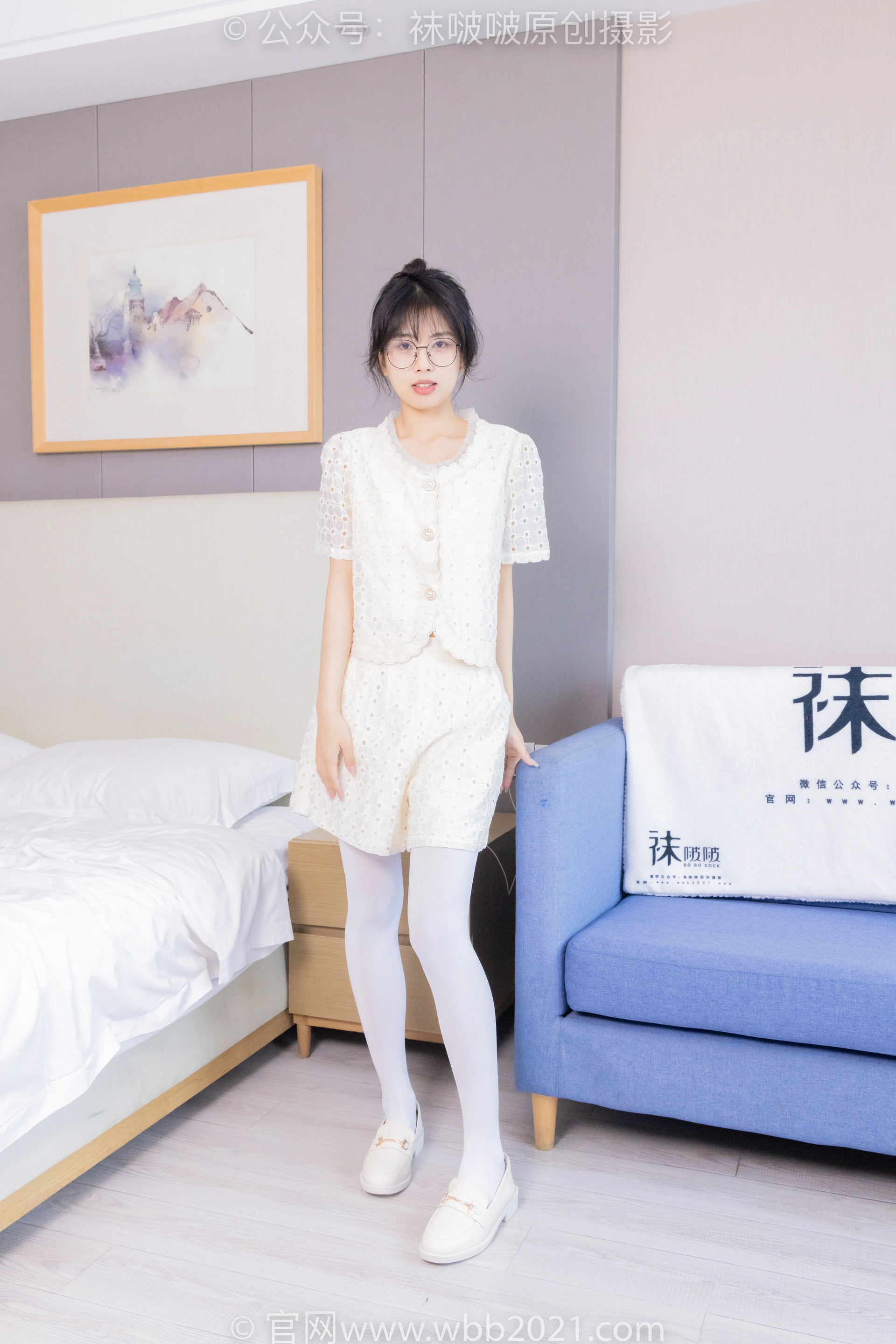 [BoBoSocks袜啵啵] NO.421 奶油-皮鞋、厚白丝、瑜伽动作时老头乐挠脚剧情（仅花絮版） 3