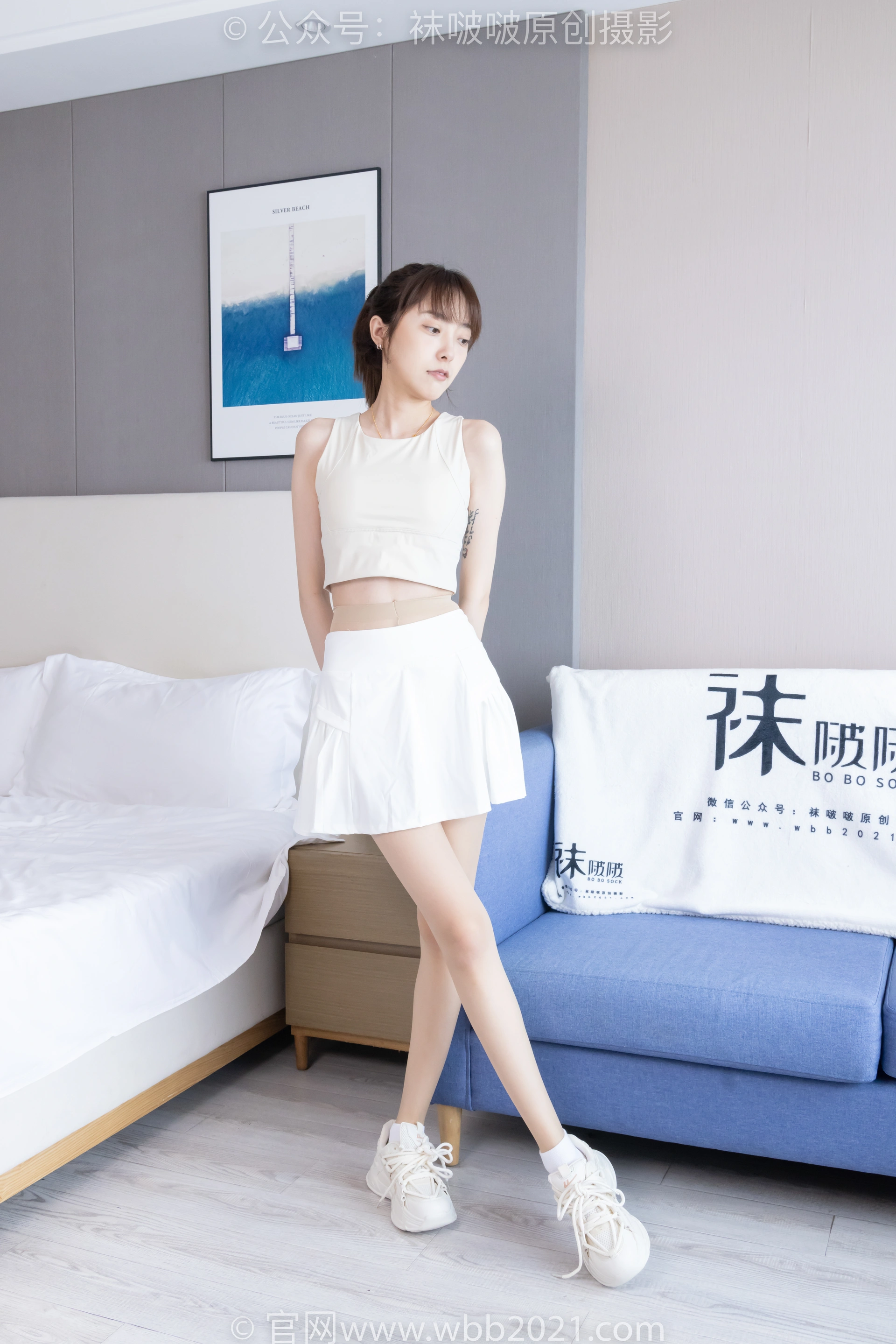 [BoBoSocks袜啵啵] NO.424 稚予-运动鞋、白棉袜、肉丝（脚尖微加固款）、腰丝（花絮版） 1