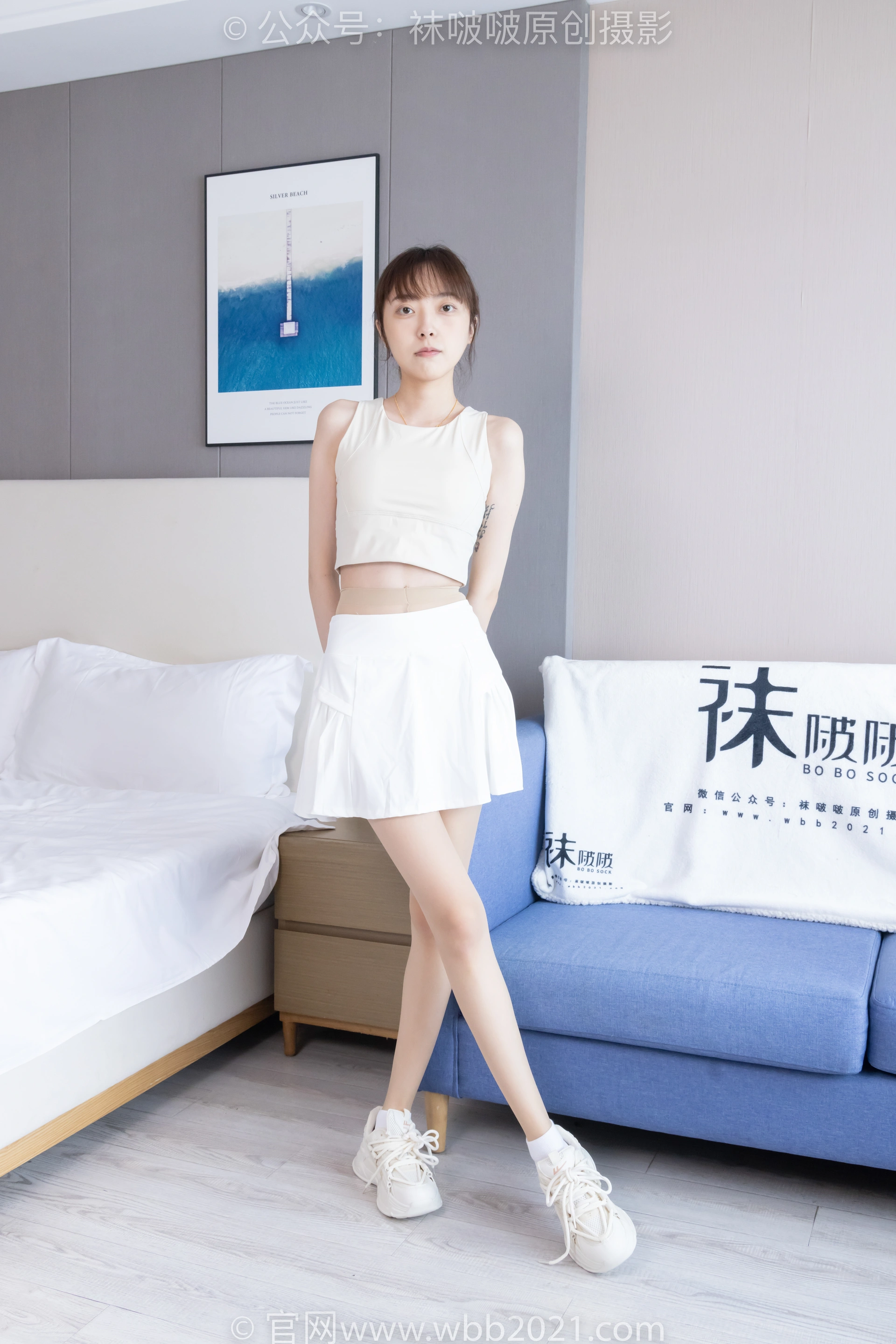 [BoBoSocks袜啵啵] NO.424 稚予-运动鞋、白棉袜、肉丝（脚尖微加固款）、腰丝（花絮版） 2
