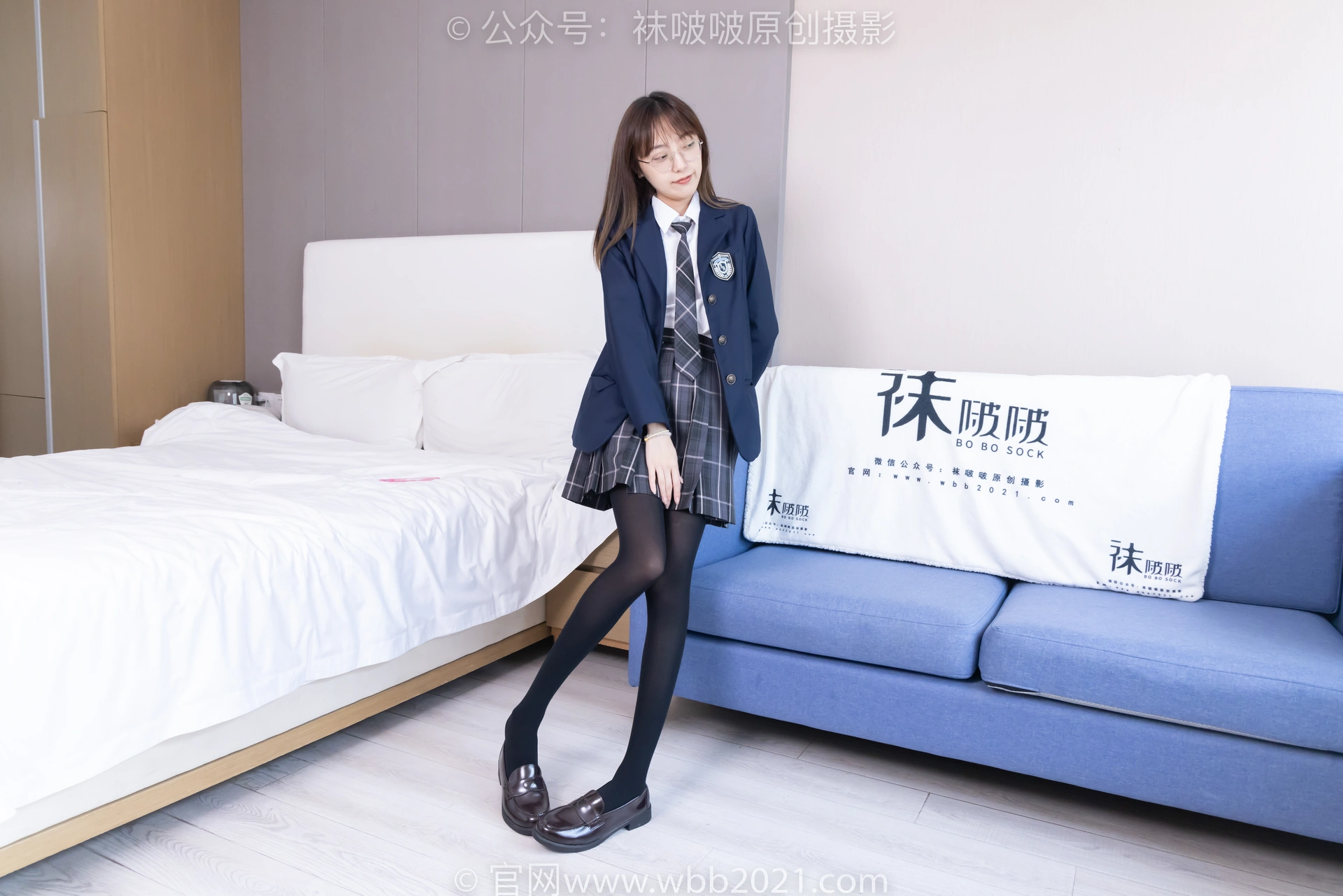 [BoBoSocks袜啵啵] NO.432 稚予-皮鞋、厚黑丝、jk制服（仅花絮版） 2